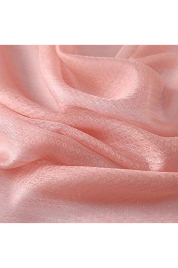 HTKLCZ Printemps Automne Dames écharpe en Soie Broder des écharpes châle et enveloppes Longue écharpe à Fleurs pour Femmes Fo