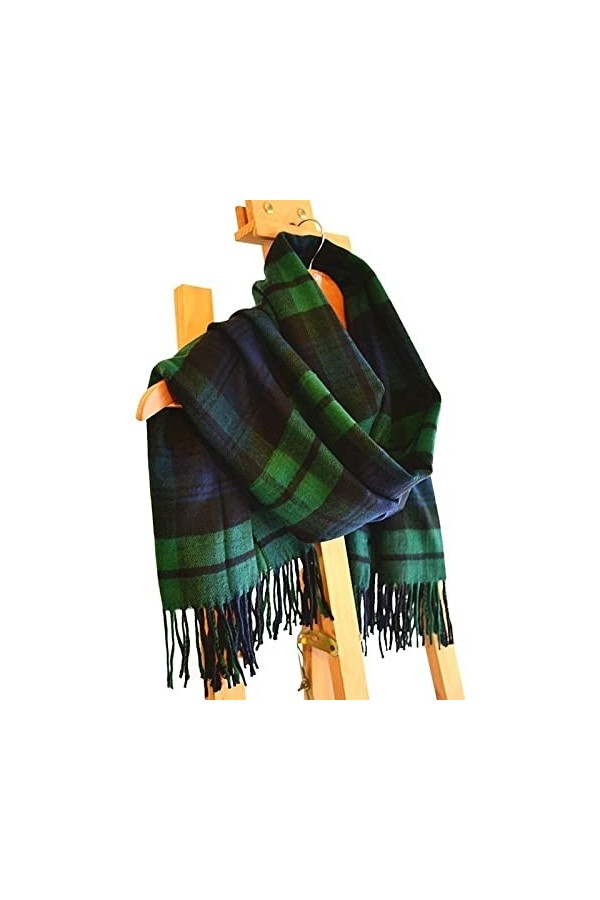 IAN LAU Écharpe Cadeau Écharpe Hiver Cashmere Châle Wrap Winter Plaid Couverture Plaid Foulard Chaud Pashmina Unisexe Acryliq