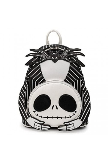 Loungefly, Mochila Jack Skellington Pesadilla Antes de Navidad Disney 26cm Femme, Multicolore, Taille unique
