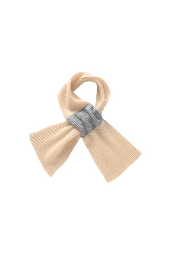 Écharpe tricotée en cachemire douce et légère pour femme - 96 x 17 cm, blanc, taille unique