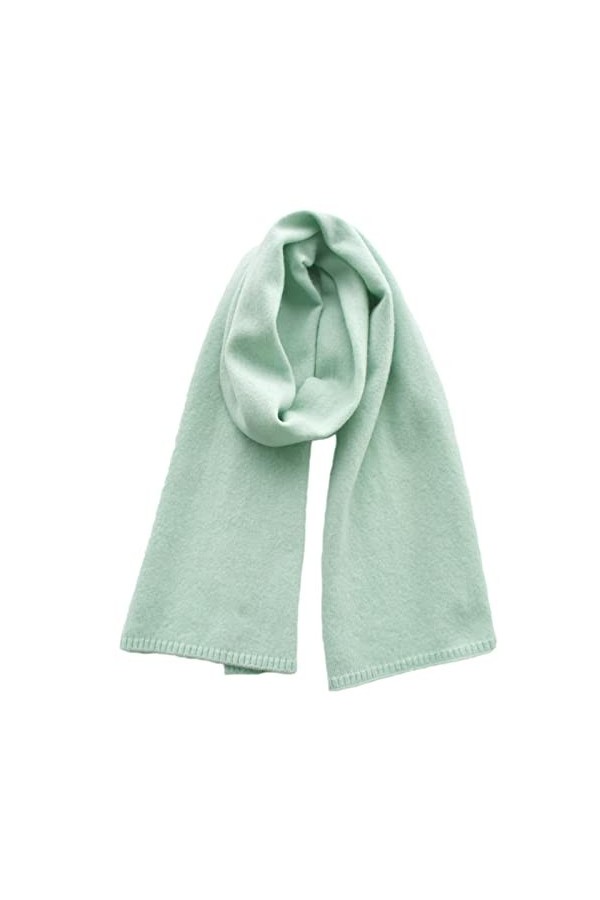 Foulard Femme Soie Cheveux pour De Hiver en Echarpe Écharpe Hommes Et Femmes Couleur Unie Chaud Tricoté Court Mince Écharpe D
