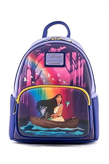 Loungefly Disney Pocohontas Just Around The River Bend Womens Double Strap Shoulder Bag Purse