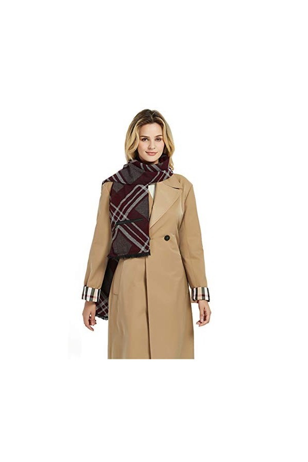 Écharpes Chauffantes électriques pour Femmes écharpe Chaude en Coton Unisexe USB Hiver Chauffage Chaud Couleur Fièvre,Brown-2