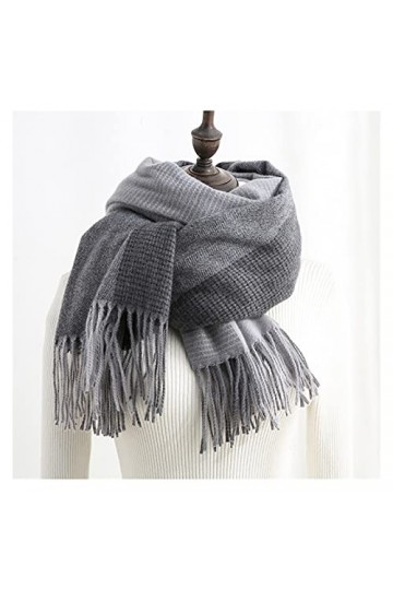 ZZLLFF Écharpe Imitation Cachemire Sweet Solid Couleur Tassel Écharpe Neuf Hiver Femme Allongé Châle Chaude à la Mode à la Mo