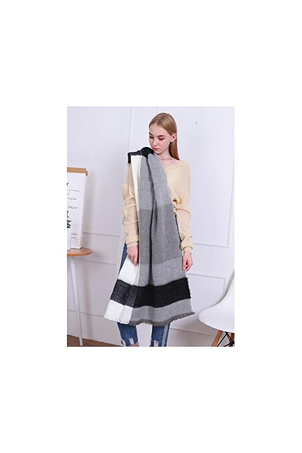 ZZLLFF Écharpe Automne et Hiver Écharpe Femmes européen et américain châle dépaissie épaissie caisselle Chaude cachée comme 