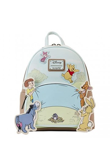 Loungefly Disney Winnie the Poof 95th Anniversay Celebration Toss Womens Double Strap Shoulder Bag Purse,WDBK1894