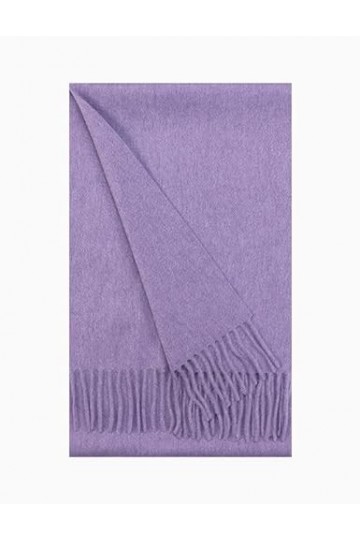 SEECOSY Écharpe pashmina 100 % pur cachemire - Écharpe classique chaude et douce, cadeau pour homme et femme, Violet lavande,