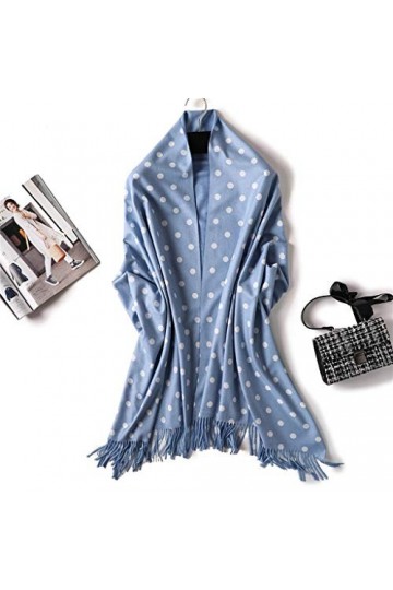 Femmes Écharpe dhiver pour Dames Châles et Wraps Écharpes en Cachemire Dot Chaud Cou Tête Étoles Féminines Color : C 