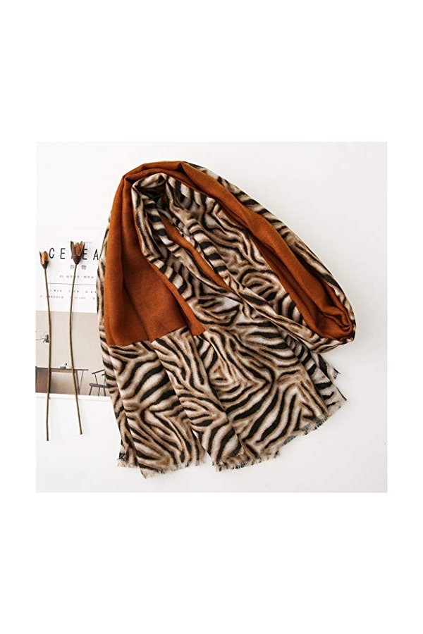 Écharpes Femmes imprimé léopard Hijab écharpe élégant Coton châle Femme écharpes Chaudes