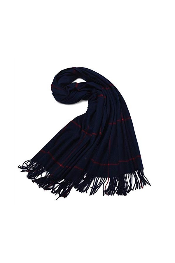 JUGUU Echarpes Decontracte100% Laine DAgneau Épaissir Plaid Grand Châle Femme A Volé Pashmina-03_194 * 80 Cm