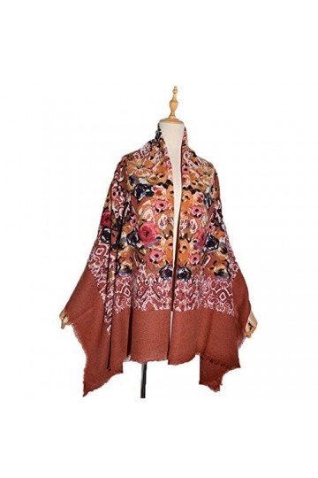 Snhpk Écharpe 100% Cachemire Pashmina Et Châle dimpression Confortable Et Fin, Grande Écharpe Premium, Écharpes Femmes, Écha