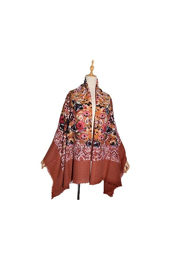 Snhpk Écharpe 100% Cachemire Pashmina Et Châle dimpression Confortable Et Fin, Grande Écharpe Premium, Écharpes Femmes, Écha