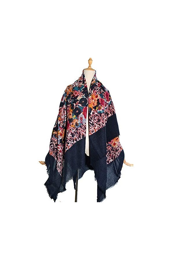 Snhpk Écharpe 100% Cachemire Pashmina Et Châle dimpression Confortable Et Fin, Grande Écharpe Premium, Écharpes Femmes, Écha
