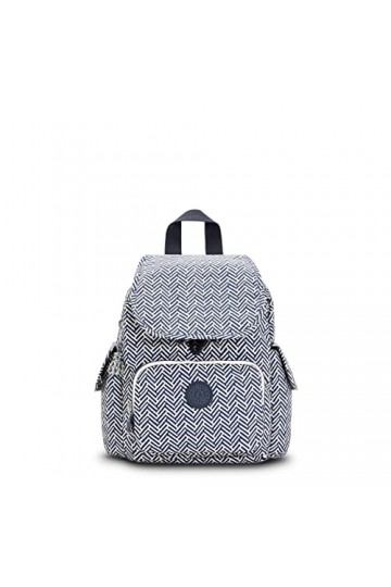 Kipling Mini sac à dos City Pack pour femme - Léger et polyvalent - En nylon, Chevron urbain, 10.75L x 11.5H x 5.5D, Mi