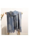 Écharpe Femmes Écharpe Longues Écharpes Châle Femme Hijab Wrap Hiver Chaud Impression Couverture Pashmina Écharpes Double Fac