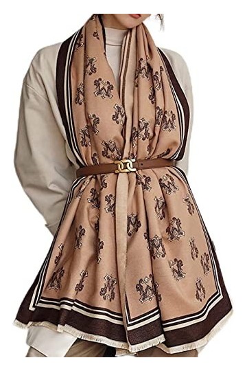 Tbkoly Écharpe en Cachemire à la Mode Écharpe Poncho, écharpe dhiver en Cachemire for Femme Impression détoiles en Cachemir