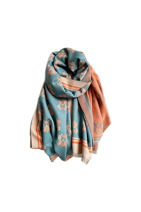 Tbkoly Écharpe en Cachemire à la Mode Écharpe Poncho, écharpe dhiver en Cachemire for Femme Impression détoiles en Cachemir