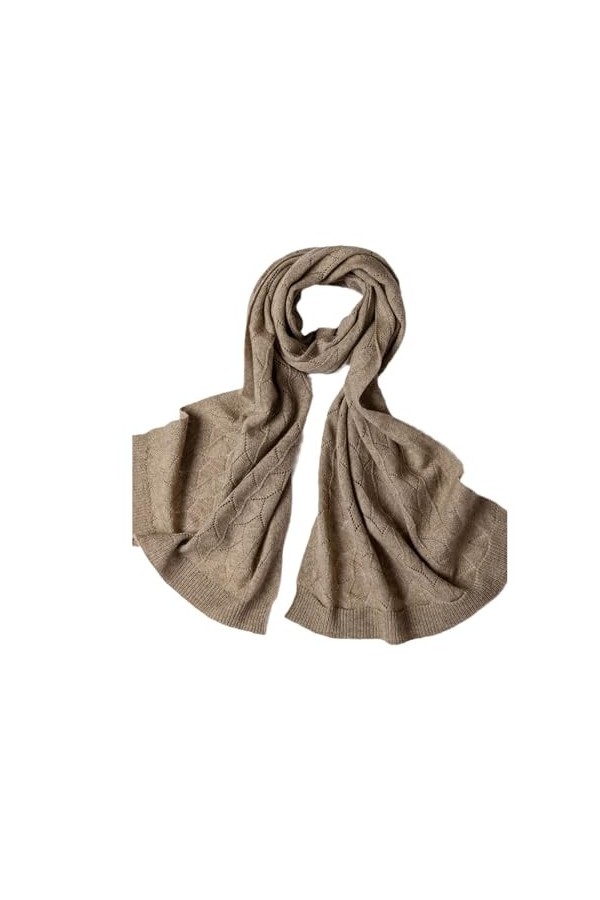TZUFA Femmes mode luxe cachemire mélangé écharpes femmes cachemire mélangé châle femme évider tricoté chaud écharpe