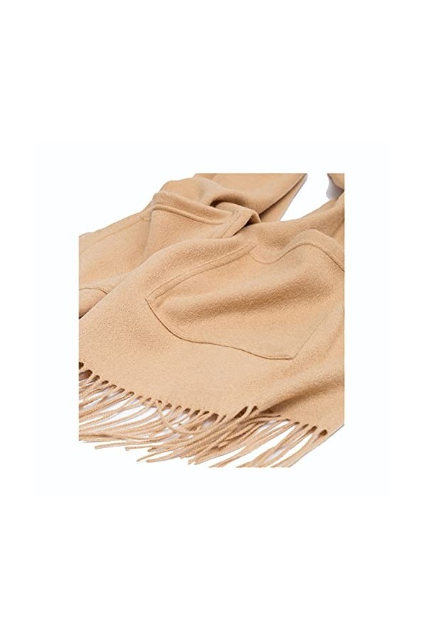 WUJNANG Poches Châle Wrap pour Femmes Couverture Polyvalente Écharpe Écharpe Bureau Chambre Climatisée Cadeau,Yellow-70X200cm