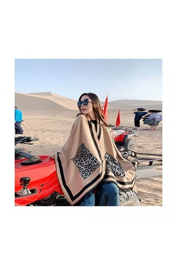 Écharpe à La Mode avec Poche Couverture Chaude Décharpes De Poncho dhiver pour Femmes Châles De Gland,Yellow9-150X130cm