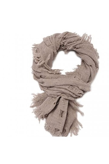 Foulard en Soie, Couverture pour Femmes Écharpe dhiver Longue et Chaude Foulards pour Dames Couleur Unie Wraps Grand Gland C