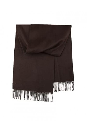 SEECOSY Écharpe pashmina 100 % pur cachemire - Écharpe classique chaude et douce, cadeau pour homme et femme, aubergine