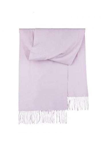 SEECOSY Écharpe pashmina 100 % pur cachemire - Écharpe classique chaude et douce, cadeau pour homme et femme, Rose pervenche