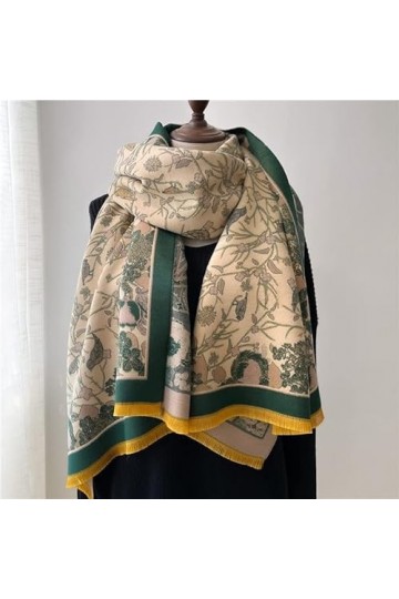 Femmes Hiver écharpe Cachemire Chaud épais châles enveloppes for Dame Mode Impression Pashmina Hijab Couverture étoles Floral