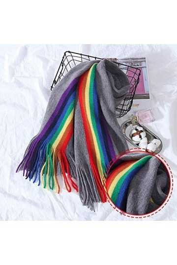 TWDYC Femmes Automne Hiver écharpe à Carreaux Cachemire tricoté épaissir Couverture Chaude Doux châles et enveloppes Pashmina