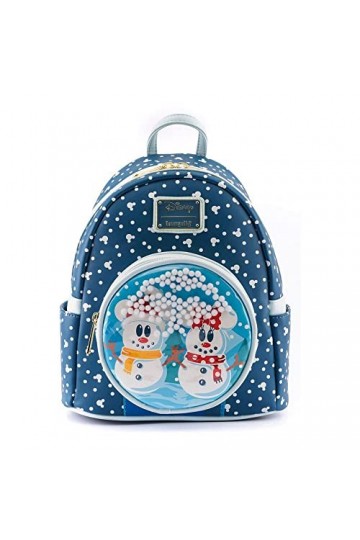 Loungefly: Disney - Mickey & Minnie - Snowman Minnie Mickey Snow Globe Mini Backpack