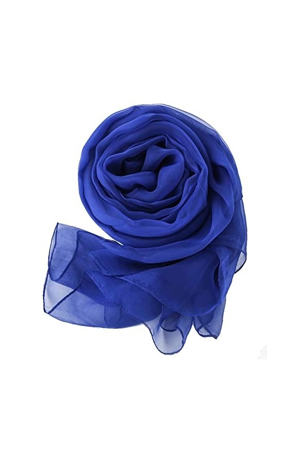 ABGRC Écharpe Écharpe en Soie de mûrier, châle étole en Voile Doux uni pour Femmes, écharpes au Design élégant et à la Mode, 