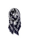 Foulard en Soie, Écharpes de Couverture pour Femmes Hiver Sensation Chaude Wraps Imprimé Floral Léger Écharpe Élégante Foular