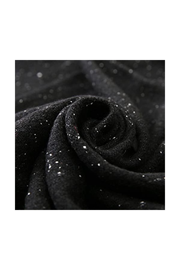 Foulard en Soie, Couverture pour Femmes et Hommes Écharpe dhiver avec Paillettes Écharpes Longues et Chaudes en Cachemire Ta