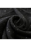 Foulard en Soie, Couverture pour Femmes et Hommes Écharpe dhiver avec Paillettes Écharpes Longues et Chaudes en Cachemire Ta