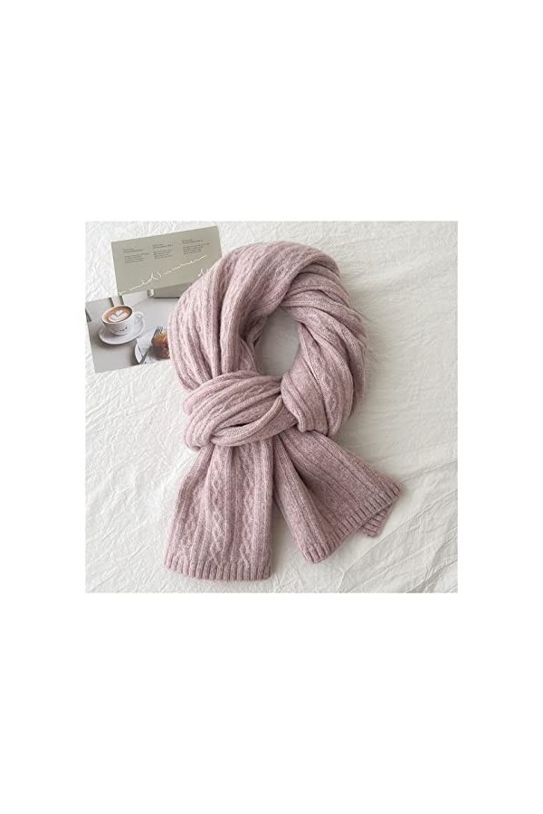 Écharpe Douce Châles Écharpe à Tricoter en Laine mélangée Châle pour Femme à la Mode et Polyvalent Châle Chaud épais pour lh