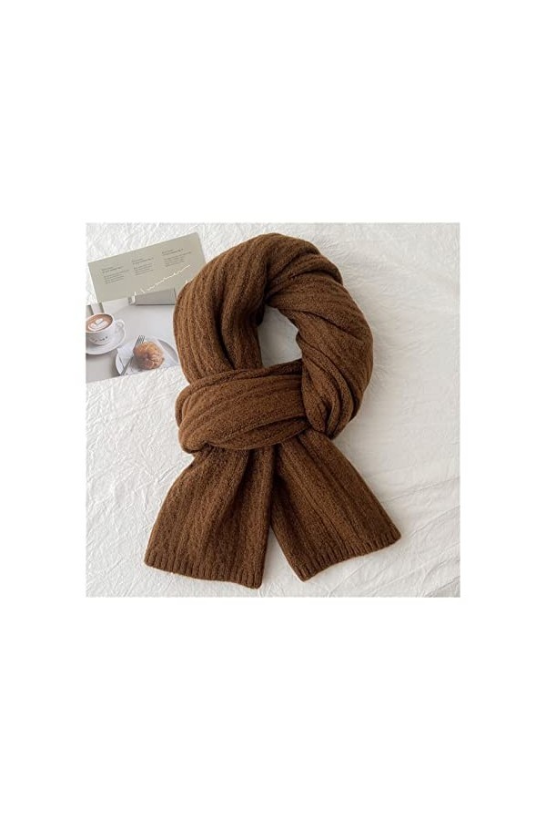 Écharpe Douce Châles Écharpe à Tricoter en Laine mélangée Châle pour Femme à la Mode et Polyvalent Châle Chaud épais pour lh