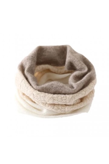 Hdhdeueh Cache-cou en cachemire pour femme - Pour garder au chaud - Écharpe tricotée contrastée, Kaki9., taille unique