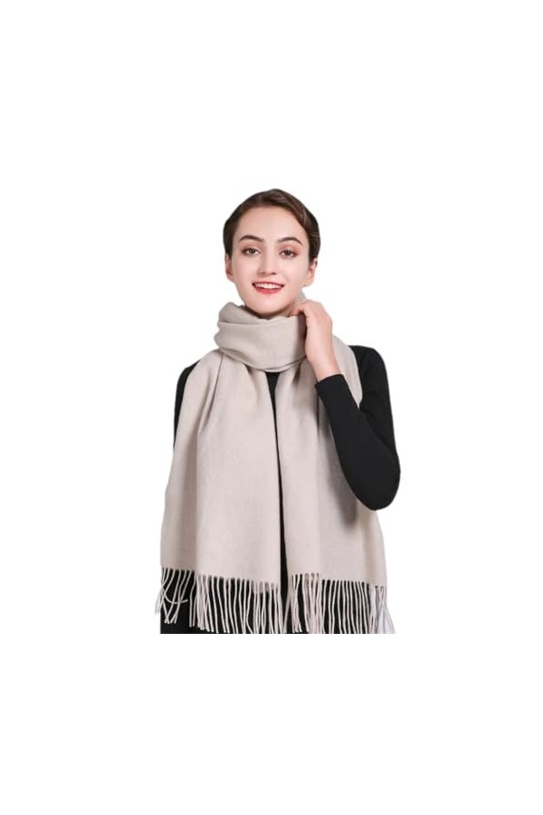 Hdhdeueh Écharpe chaude en laine douce pour femme, Orange pnnrk, taille unique