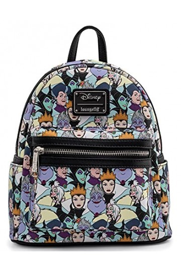 Loungefly Disney Villains Mini-Backpack Handbag Maleficent Cruella Ursula Print