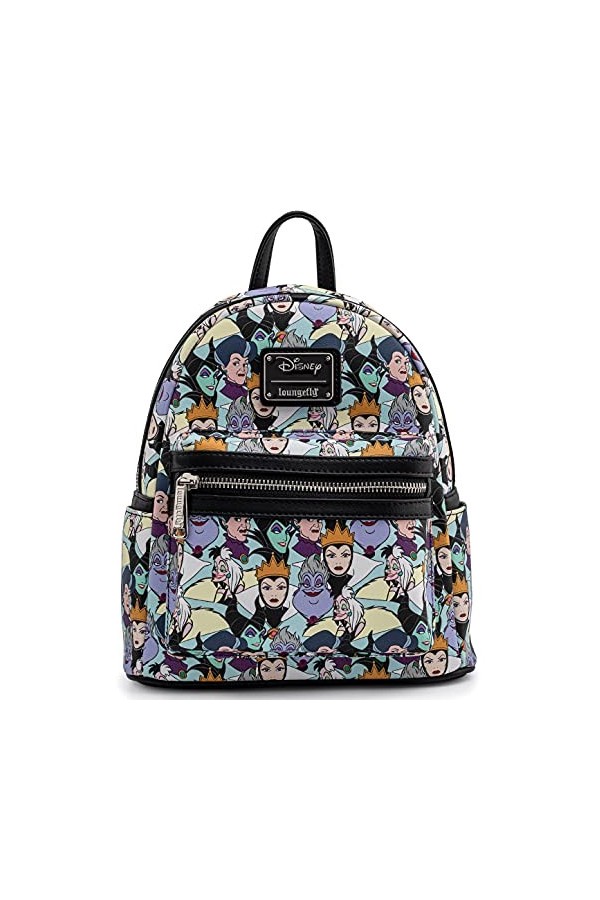Loungefly Disney Villains Mini-Backpack Handbag Maleficent Cruella Ursula Print