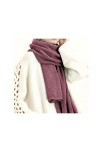 Dzwyc Foulard Écharpe Cashmere Châle 200 * 80 cm Châle en Cachemire Confortable 180g Foulard de châle en Laine de Couleur Sol
