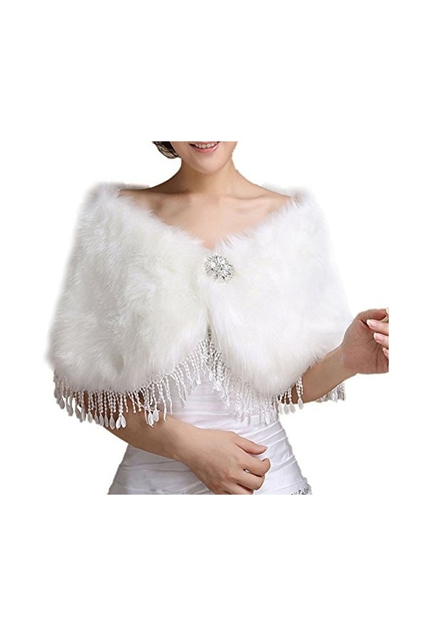 Insun - Pashmina - Femme - Ecru - Taille Unique