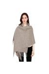 Dvbfufv Écharpe en laine épaisse pour femme - Pashmina chaude - Pour lhiver, Gris 9., taille unique