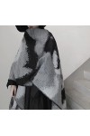 DAFLIN Echarpes Femme， Hiver Pashmina Femmes, Réminiscence Écharpes Chaudes Femme Vintage Tie Dye Écharpe Châle Face Poncho 
