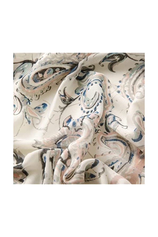 MIHOTA Châle ÉcharpeFemme Cajou Floral Tassel Viscose Châle Écharpe Lady Wrap Pashmina Stole 180 * 90Cm Color : A, Size : 18