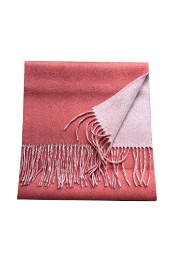 RFEGEF Femme Écharpe Pashmina,Dames Écharpes Et Châles Rétro Mode Brique Rouge Laine Gland Long Doux Écharpes dhiver Grand C