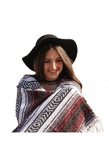 Echarpe femme Écharpe multifonction Femmes Hiver Hiver Striché Noir Black Pashmina Châles Wrap Feuilles Faiscades à lextérie