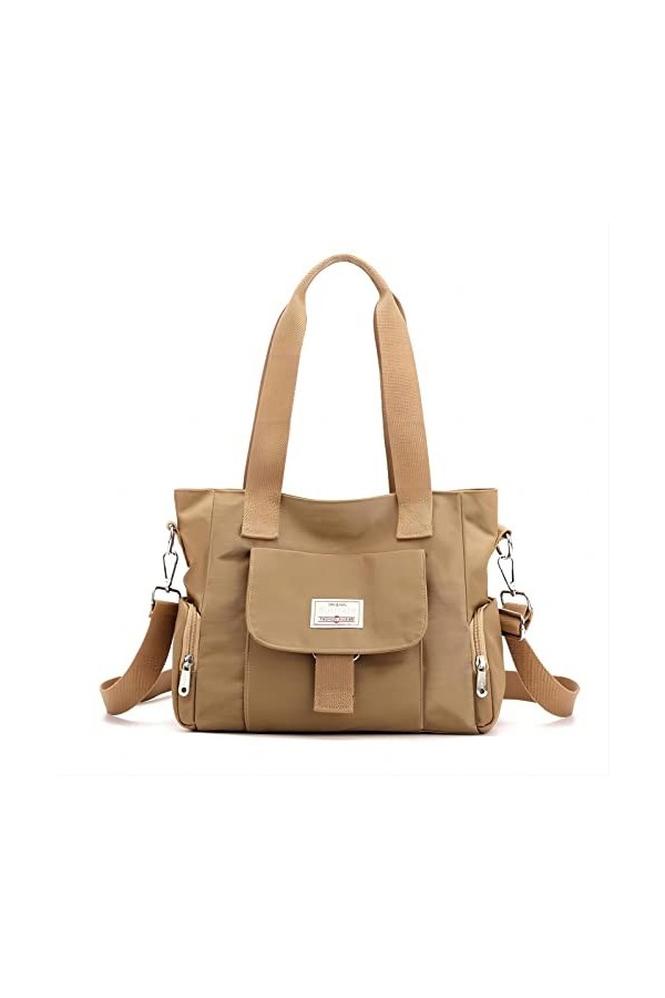 Haipky Sac fourre-tout pour femme, sac à bandoulière imperméable, sac à main décontracté, sac à main léger, plusieurs poches,