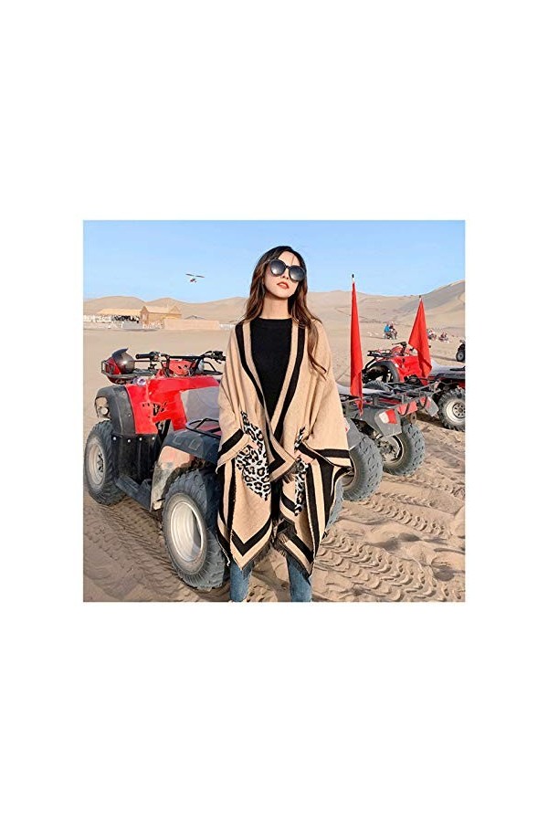 Écharpe De Châles à La Mode avec Poche Couverture Chaude De Foulards De Poncho dhiver pour Femmes Couvertures De Gland,Yello