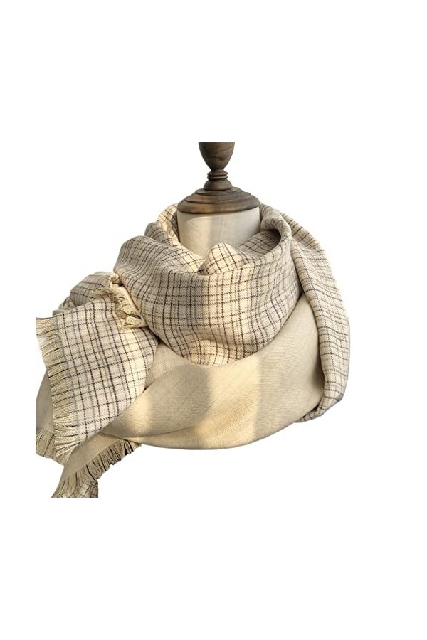 Écharpe de Noël Femmes Écharpe Acrylique Écharpes Châle Wrap Plaid Automne Hiver Écharpes Chaudes Long Châle Dames Écharpes C